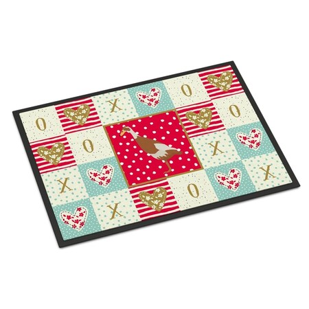 Carolines Treasures 18 x 27 in. Indian Runner Duck Love Indoor or Outdoor Mat CK5292MAT